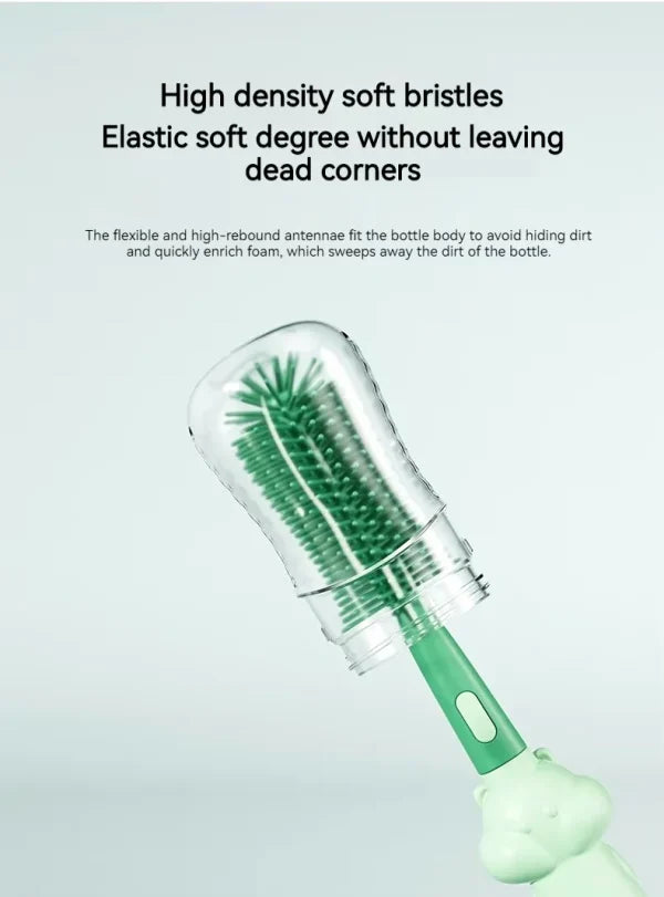 3-in-1 Silicone Baby Bottle Cleaning Brush Set – Bottle, Straw & Pacifier Scrubber