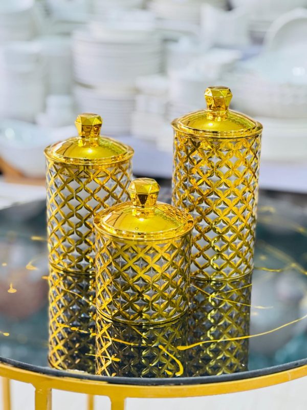 3-Piece Acrylic Jar Set – Durable & Stylish Storage