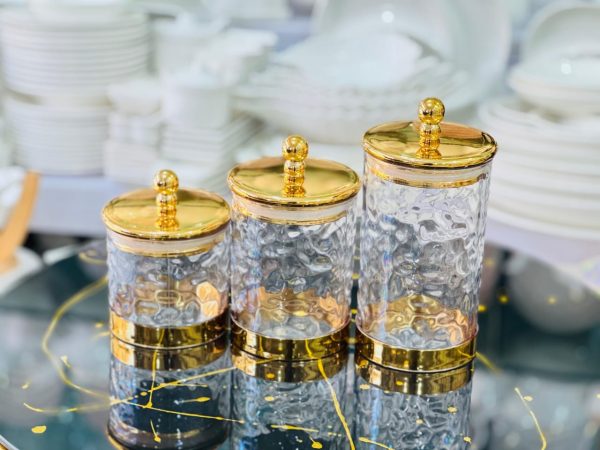 3-Piece Acrylic Jar Set – Durable & Stylish Storage