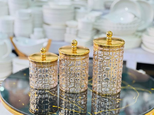 3-Piece Acrylic Jar Set – Durable & Stylish Storage