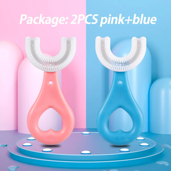 360° U-Shaped Baby Toothbrush | Silicone Kids Teether & Oral Care Brush