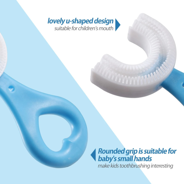 360° U-Shaped Baby Toothbrush | Silicone Kids Teether & Oral Care Brush