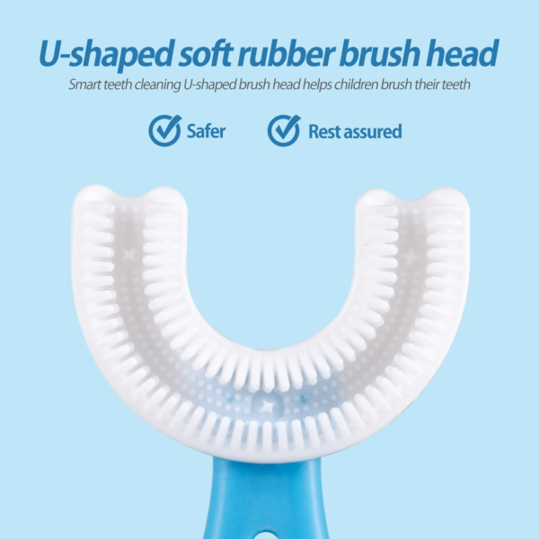 360° U-Shaped Baby Toothbrush | Silicone Kids Teether & Oral Care Brush