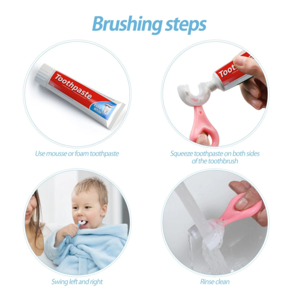 360° U-Shaped Baby Toothbrush | Silicone Kids Teether & Oral Care Brush