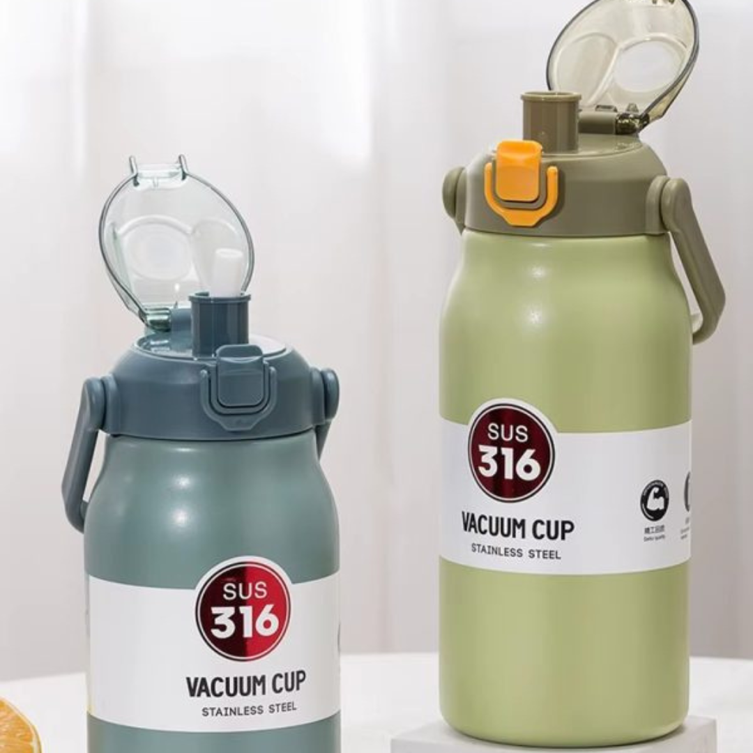 1000ml Stainless Steel Vacuum Insulated Water Bottle – Hot & Cold Thermos