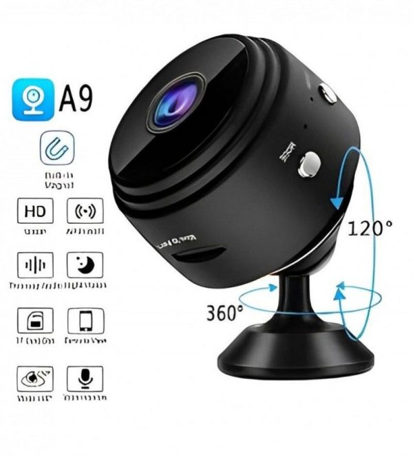 A9 Mini WiFi Camera – HD Wireless Security Camera with Night Vision, Motion Detection & DVR Recording for Home & Office