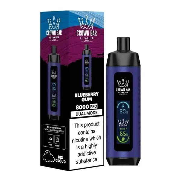 Al Fakher Crown Bar – 8000 Puffs, 5mg Nicotine, Mesh Coil, Rechargeable Vape