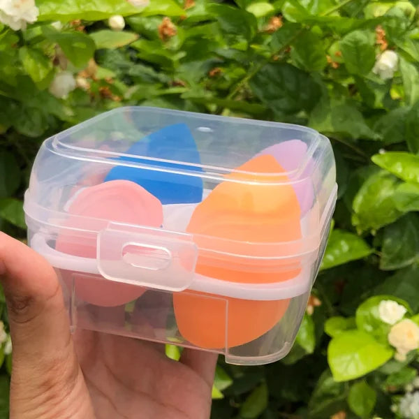 Beauty Blender 4 Pcs Set with Holder | Soft Makeup Sponge for Flawless Blendin
