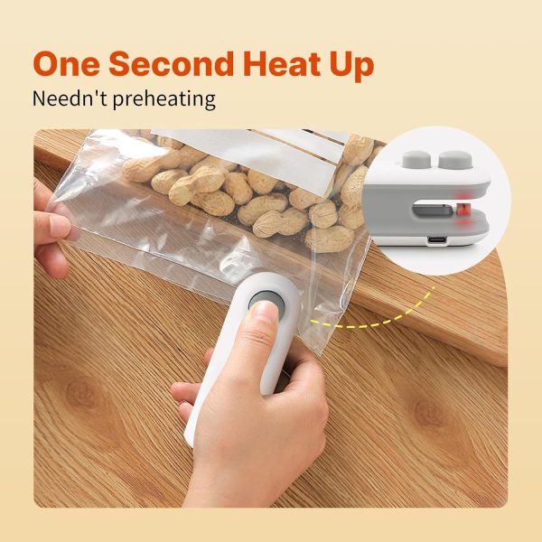 2-in-1 USB Rechargeable Heat Sealing & Cutting Machine – Mini Food Sealer