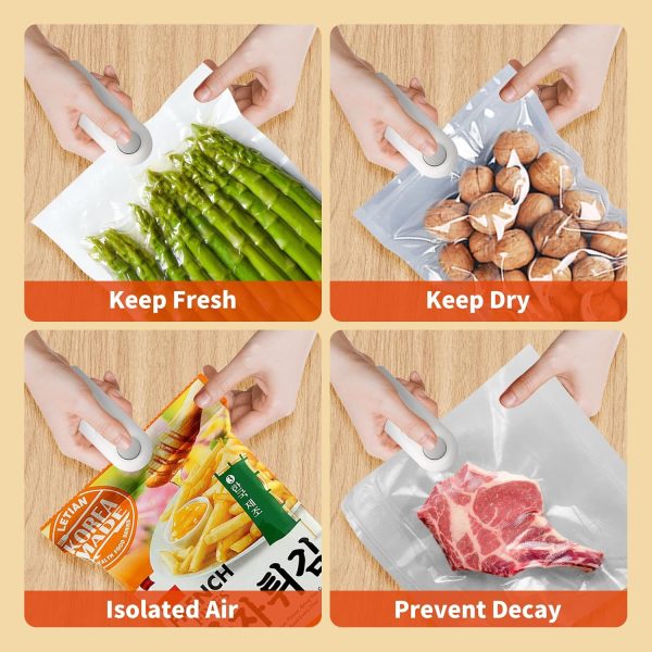 2-in-1 USB Rechargeable Heat Sealing & Cutting Machine – Mini Food Sealer