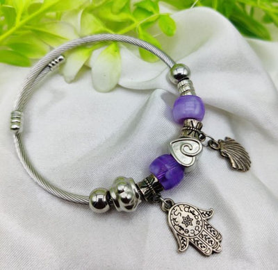 Imported Hamsa Hand Pandora Charm Bracelet – Symbol of Elegance & Protection