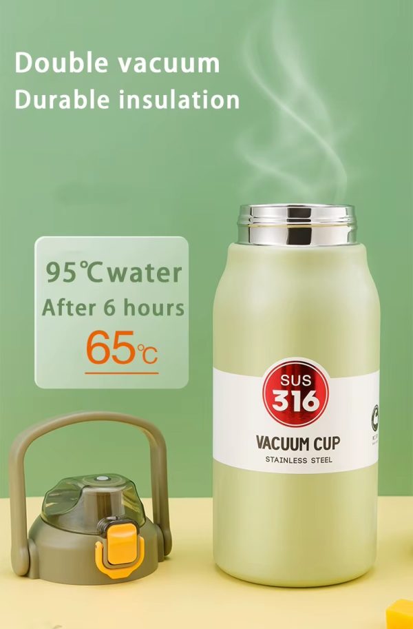 1000ml Stainless Steel Vacuum Insulated Water Bottle – Hot & Cold Thermos