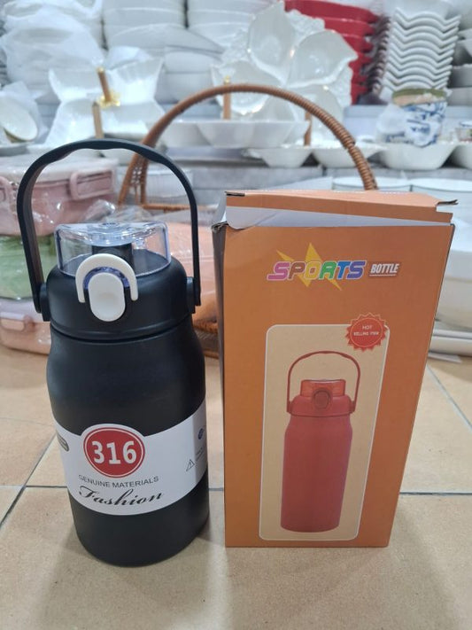 1000ml Stainless Steel Vacuum Insulated Water Bottle – Hot & Cold Thermos