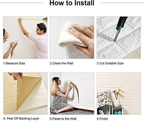 3D Wall Panels – 14x14 Inches | Self-Adhesive Foam Brick Wallpaper | Peel & Stick Interior Wall Décor