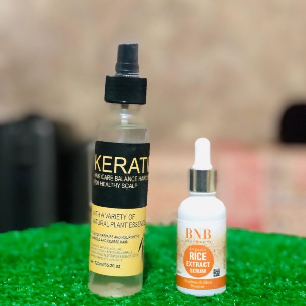 2-in-1 Keratin Hair Serum & BnB Face Serum Deal – Hair & Skin Perfection