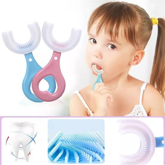 360° U-Shaped Baby Toothbrush | Silicone Kids Teether & Oral Care Brush
