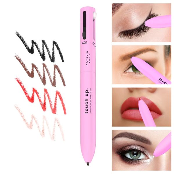 4-in-1 Makeup Pen | Eyeliner, Brow Liner, Lip Liner & Highlighter | Touch-Up Beauty Tool