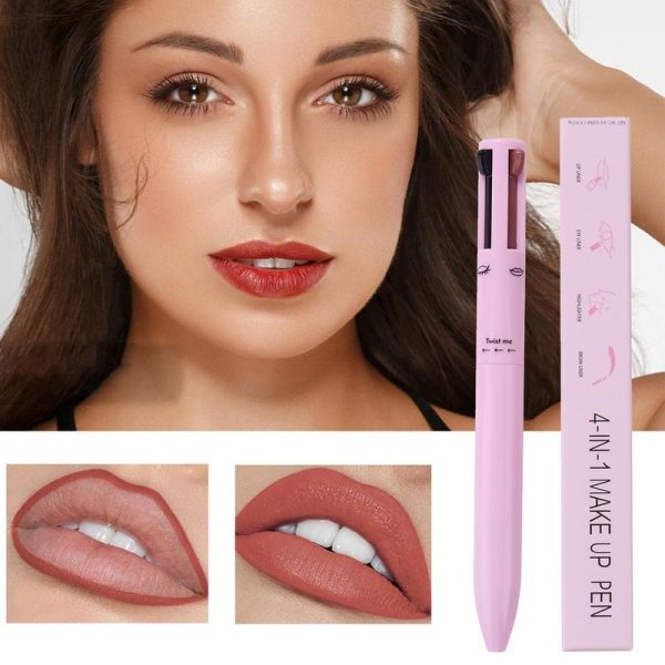 "4-in-1 Waterproof Makeup Pen –EyeBrow, Lip, Highlight & Eye Liner"