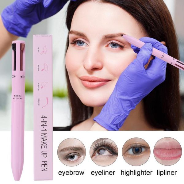"4-in-1 Waterproof Makeup Pen –EyeBrow, Lip, Highlight & Eye Liner"