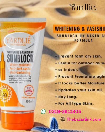 Yardlie SPF 60 Whitening & Vanishing Sunblock 150ml