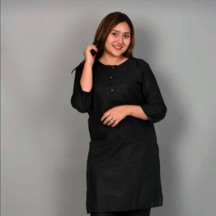 Elegant Black Kurta & Trouser Set