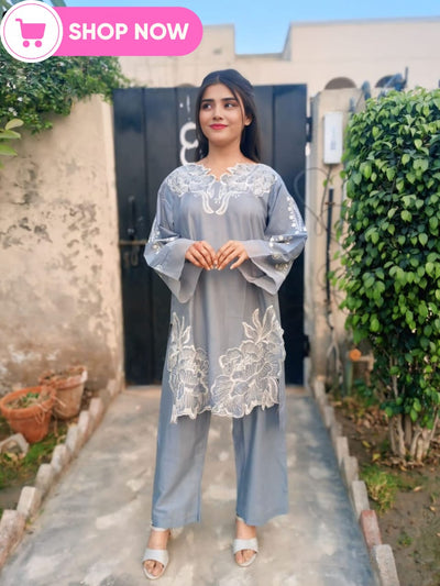 Embroidered Two-Piece Lawn Suit