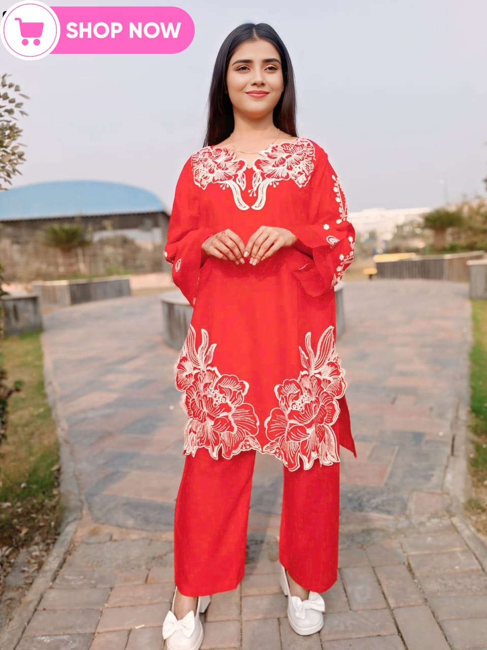 Embroidered Two-Piece Lawn Suit