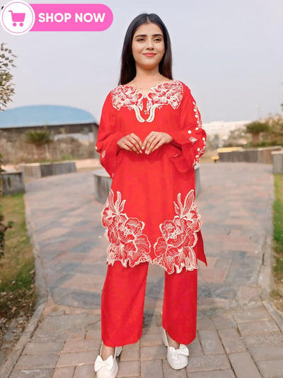 Embroidered Two-Piece Lawn Suit