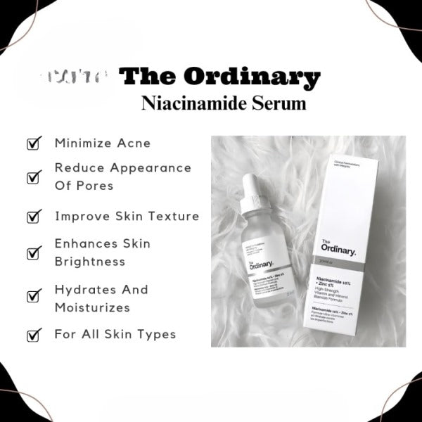 The Ordinary Niacinamide 10% + Zinc 1% – Pore-Minimizing & Oil-Control Serum