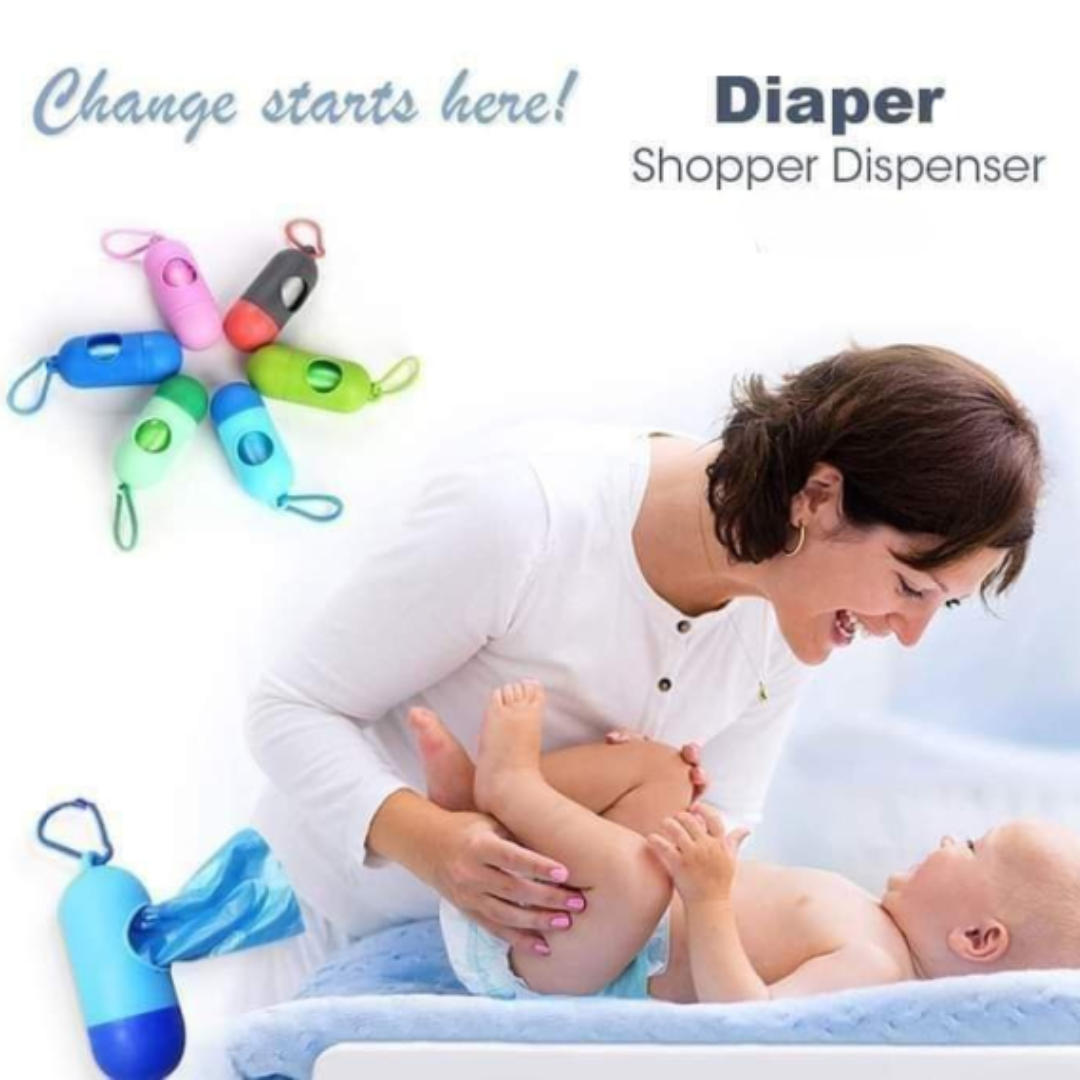 Portable Diaper Bag Dispenser – Durable & Travel-Friendly Waste Bag Holder