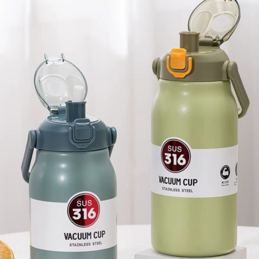 1000ml Stainless Steel Vacuum Insulated Water Bottle – Hot & Cold Thermos