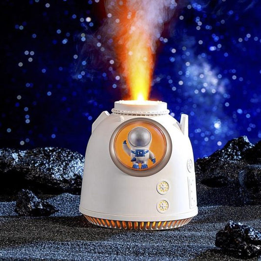 Astronaut Ultrasonic Air Humidifier – 260ml Mini Cool Mist, Night Light & Aroma Diffuser