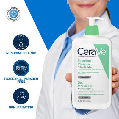 CeraVe Foaming Facial Cleanser 237ml – Gentle & Oil-Control Formula