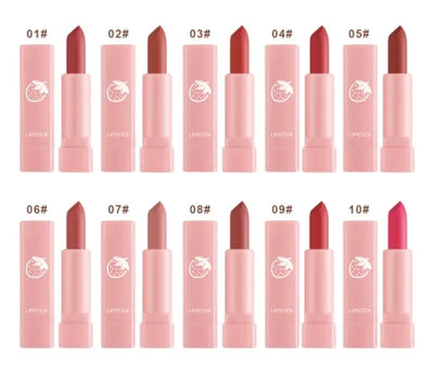 Dragon Ranee 10-Piece Velvet Matte Pink Lipstick Set