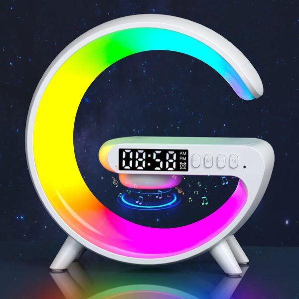 G63 RGB Light Bluetooth Speaker with Wireless Charging & Alarm Clock