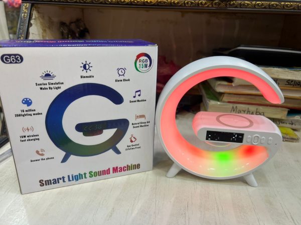 G63 RGB Light Bluetooth Speaker with Wireless Charging & Alarm Clock