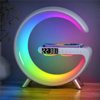 G63 RGB Light Bluetooth Speaker with Wireless Charging & Alarm Clock