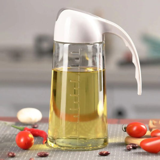 2-in-1 Glass Oil Dispenser Bottle – Pour & Spray (450ml)