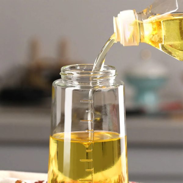 2-in-1 Glass Oil Dispenser Bottle – Pour & Spray (450ml)