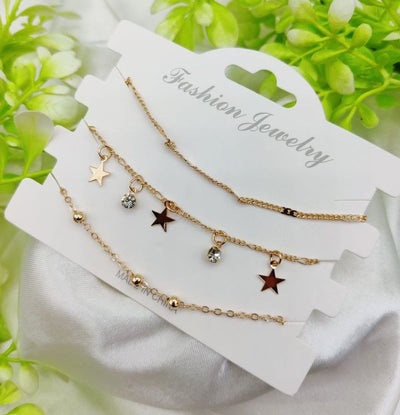 Elegant Triple-Layer Adjustable Bracelet Set – Stylish & Trendy