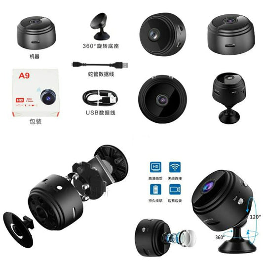 A9 Mini WiFi Vehicle Camera – HD Wireless Car Security Cam with Night Vision & Motion Detection